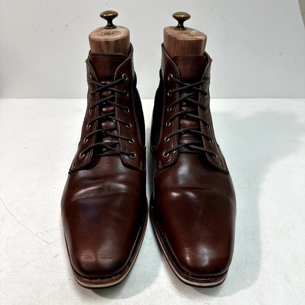 NEW HEELS Rancourt & Co. x Helm Sam Boot Ray-Ray Horween Cone Denim USA 10 D - Picture 4 of 12